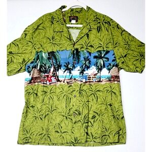 Hawaiian Shirt Men's XXL Reserv Short Sleeve Button Down Beach Woody Cars Surf